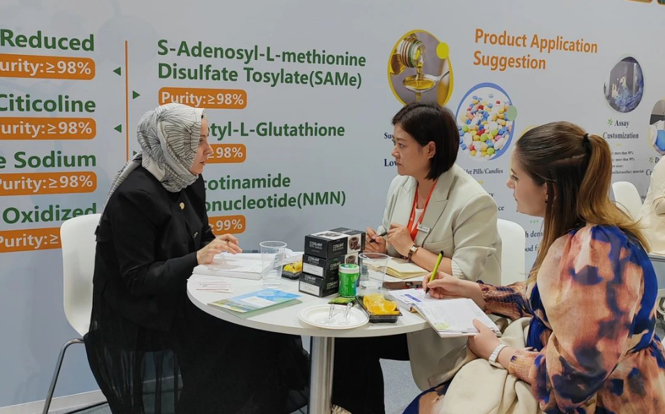 展會現(xiàn)場為客戶介紹公司產品